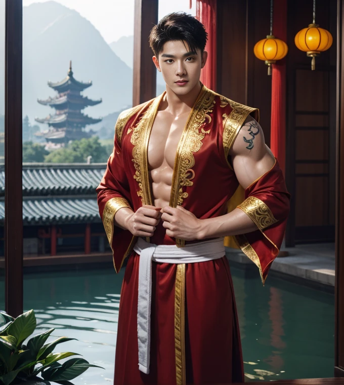 Chinese Men God, Mythology, Chinese odyssy, Handsome , ,  Topless, Muscles, Athlete body, big chest abs, Full Frame, Sexy, Professional Lighting, open Hanfu Outfit, Chinese Heaven Background,  , Sexy  dick shape,   manly Warrior, Hanfu God, Hanfu Male, Hanfu Nobel,  complete naked,  Seduce, Sex Appeals,  Alafard man shirtless   carrying a weapon , muscular body, handsome,  manly,  inspirite by Zhang Han, Cai Xukun, Kim Do-young, Inspired by Bian Shoumin, Inspired by Xiao Yuncong, yihao ren, yanjun cheng, jinyiwei, inspired by Huang Gongwang, xintong chen, Jacket   ,nice butts,naked, super long big dick masturbate  erection,  perfect dick, detailed dick , open leg in M shape ,  Tattoo chest,  tattoo hands,  tattoo arms,  tattoo belly, clear studio light, night ancient chinese Buddhism temple background,  detailed background, fantasy Chinese themed, the best resolution, 8k, Ultra fullHD, look at the viewer,  catching eyes, 
