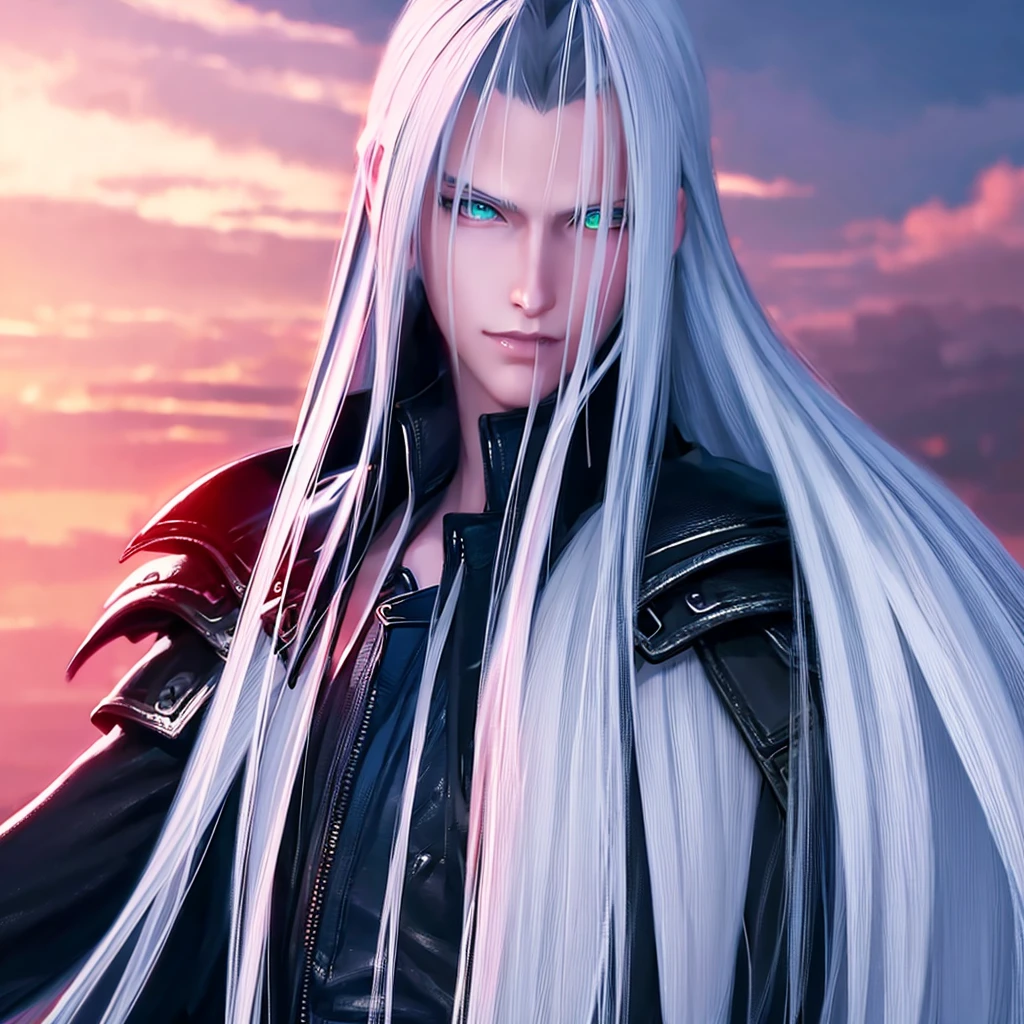 Hyper photo realistic picture perfect sephiroth 