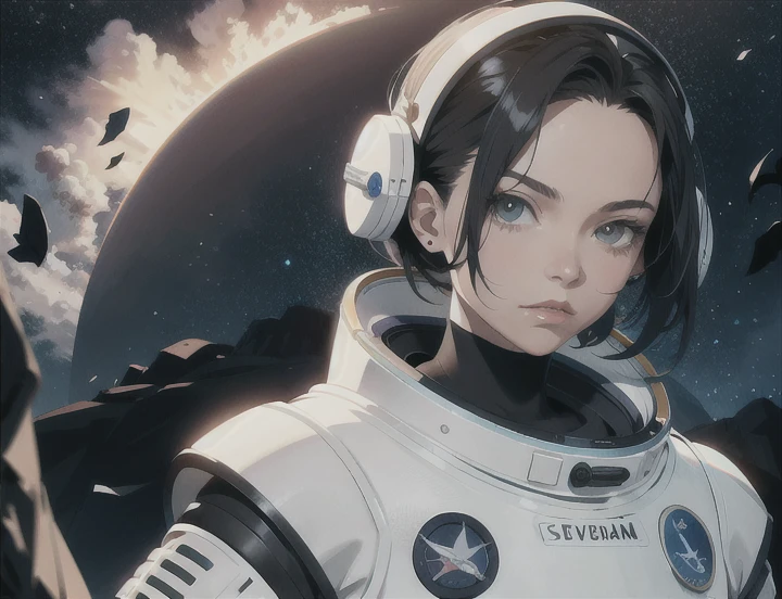 Arte conceitual de personagem astronauta para jogo 2d Realista para PS4. 