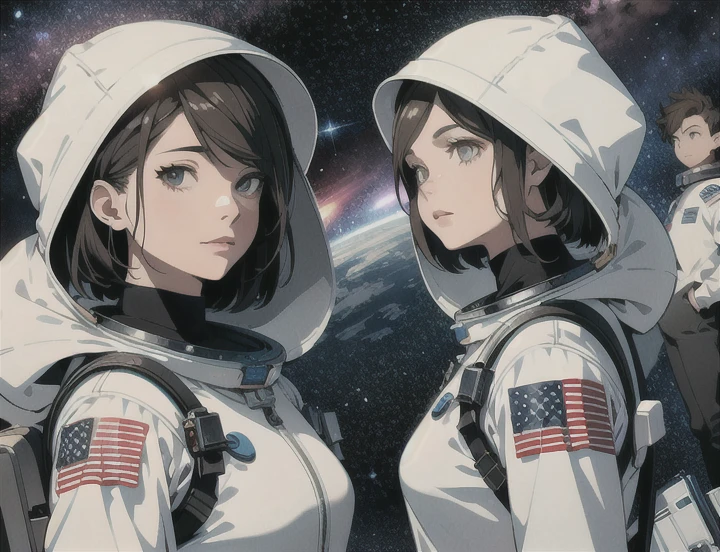 Arte conceitual de personagem astronauta para jogo 2d Realista para PS4. 