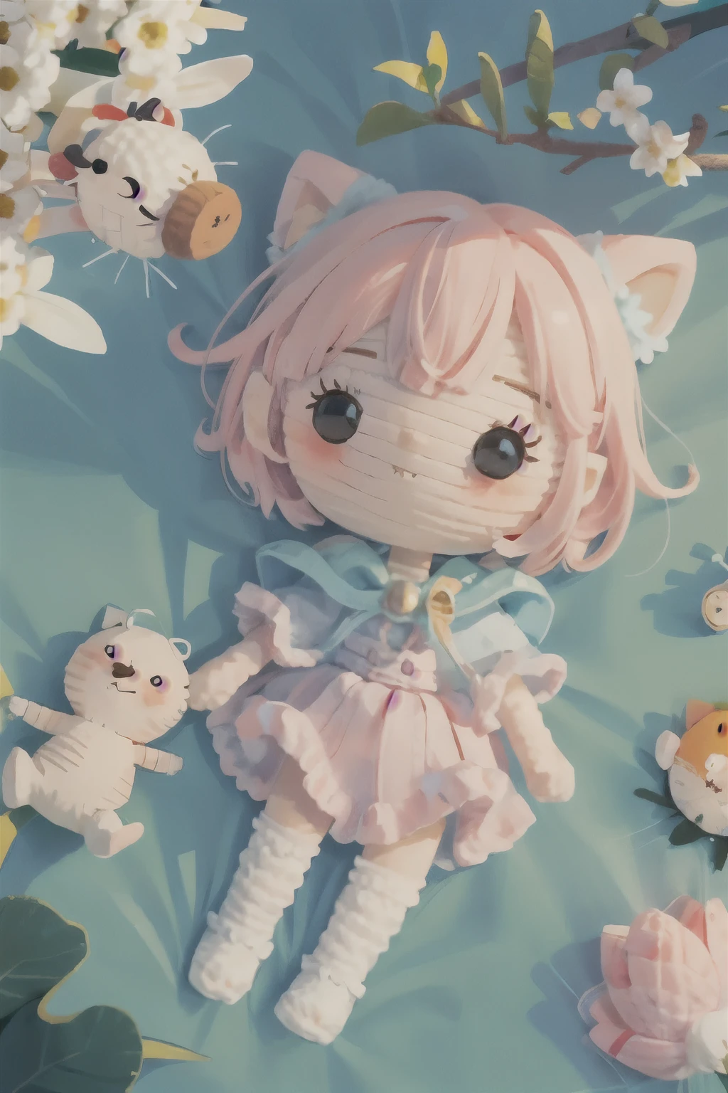 Surrealism、dream-like、 Chibi Girl Doll、Fantasy creatures
