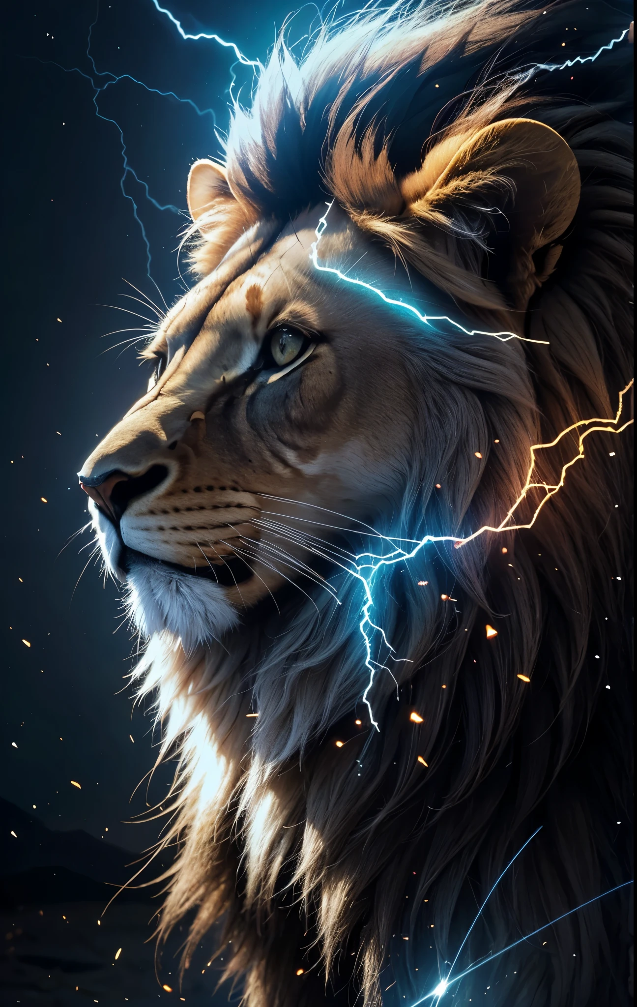 lion, Divine lion, naturais, Natureza, Natureza, Linda, Rendering, Fotorrealista, UltraHigh definition, 4K, texturasdetalhadas, thunder, sombras detalhadas, cores detalhadas, por do sol, sol se pondo, sunset, Natureza Linda, Grande Divino, por do sol, contraste detalhado, Contraste realista, high resolution, cores detalhadas, fogo, eletricidade, divina criatura, 8k, Realista detalhado, 16K, 8k, High definition, contraste detalhado, Contraste realista, high resolution, cores detalhadas, fogo, eletricidade, divina criatura, 8k, Realista detalhado, elegante,