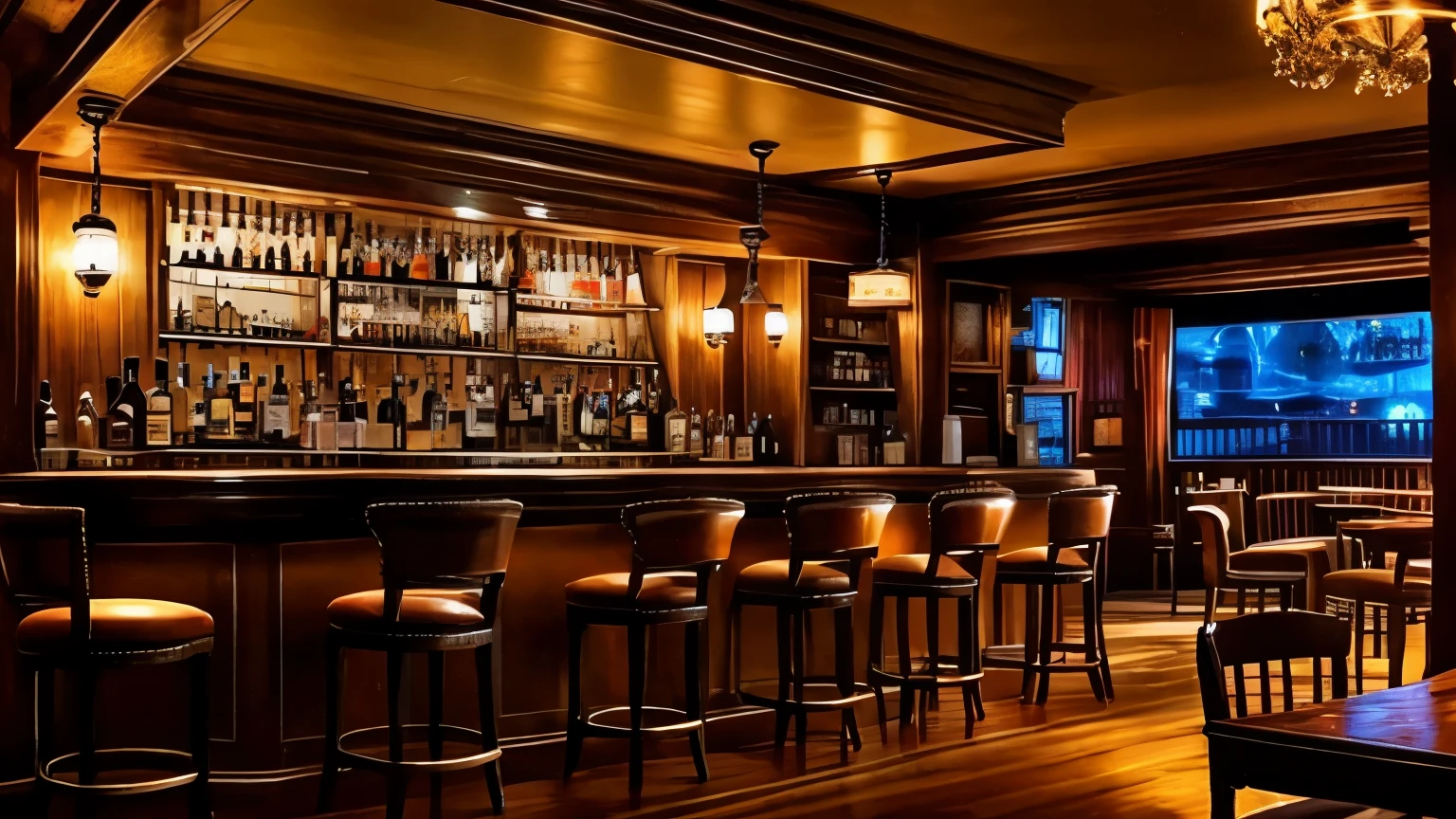 old dirty bar Calm feeling Dimming lighting