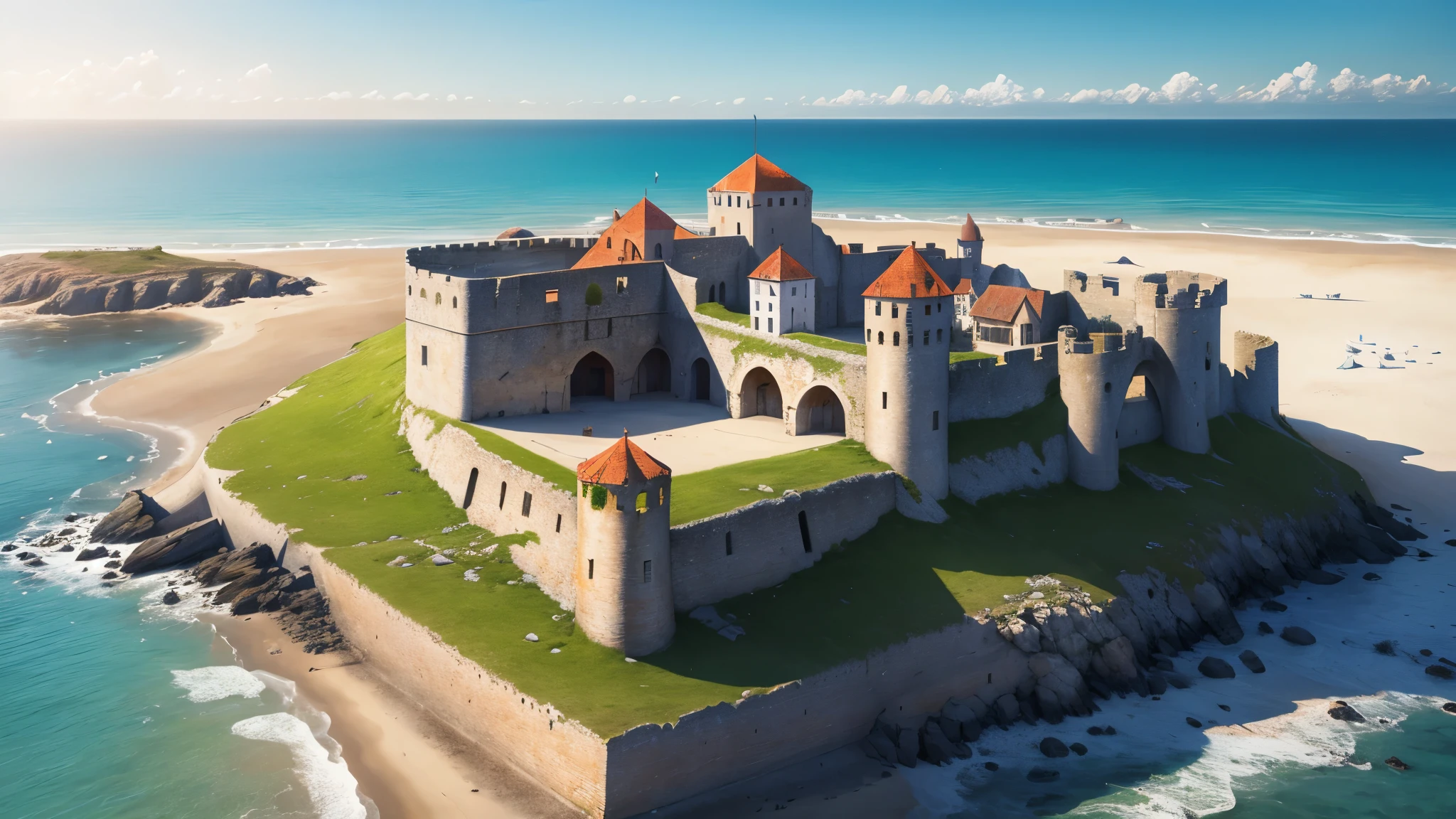 ((seaside,Medieval fortress)),Medieval military fortress,barren,Withered farmland,