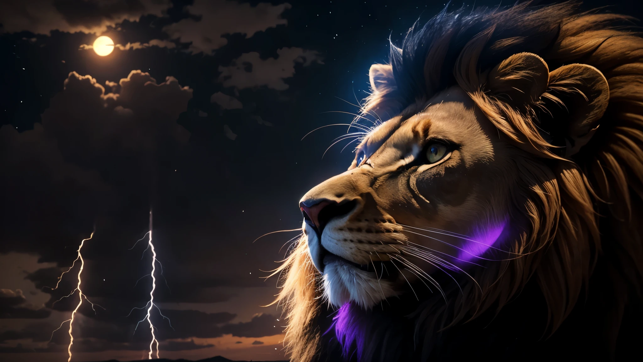 lion, Divine lion, naturais, Natureza, Natureza, heavens, Celestial, Sky Night, Beauty Sky, Noite, Majestic, Majestic Lion, Majestic Sky, Naturalmente Elegante, Thunders, Sky Thunders, Divine Thunder, Linda, Rendering, Fotorrealista, UltraHigh definition, 4K, texturasdetalhadas, Thunder, sombras detalhadas, cores detalhadas, por do sol, sol se pondo, sunset, Natureza Linda, Grande Divino, por do sol, contraste detalhado, Contraste realista, high resolution, cores detalhadas, fogo, eletricidade, divina criatura, 8k, Realista detalhado, 16K, 8k, High definition, contraste detalhado, Contraste realista, high resolution, cores detalhadas, fogo, eletricidade, divina criatura, 8k, Realista detalhado, elegante,