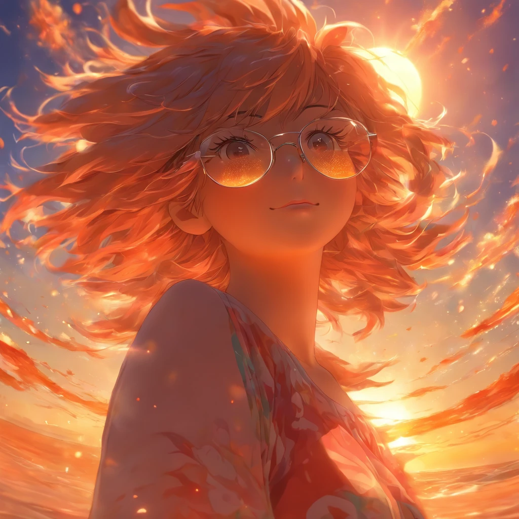 The sun calls　Glasses　woman