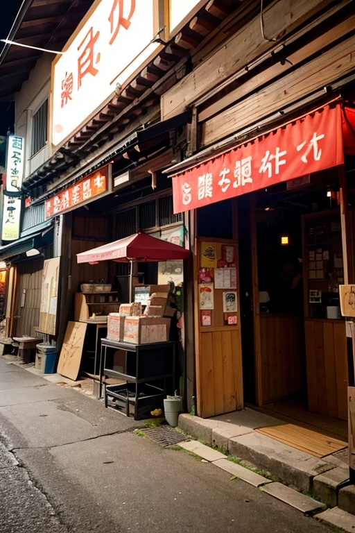 A ramen stand drifting through the alleys of a drinking district