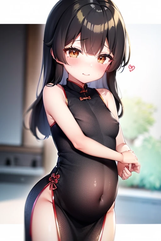 girl , (Black Chinese Dress:1.3) , village , (Small breasts:1.1) , low length , ergarteners , (Are crying:1.2) , Are pregnant ,