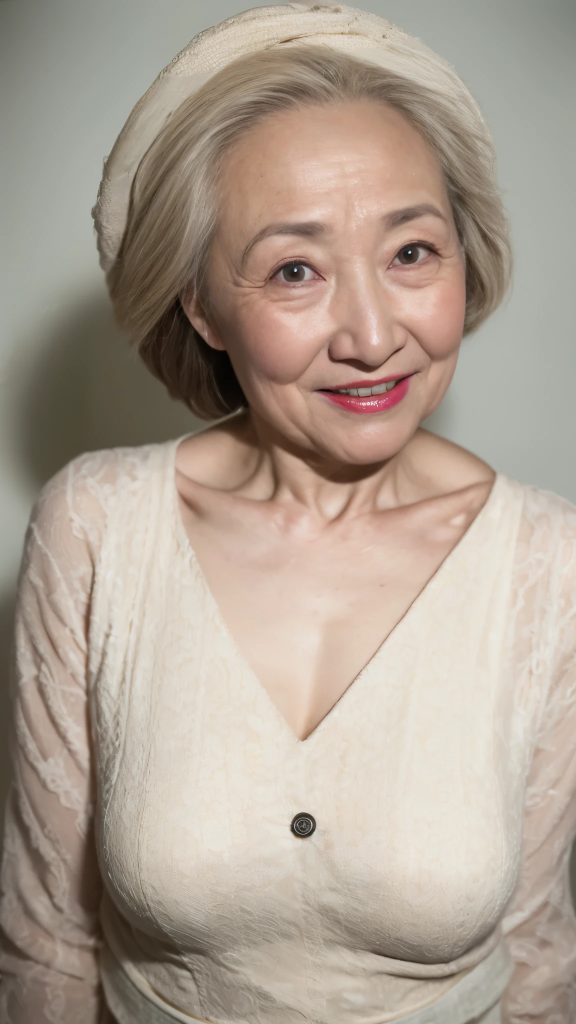 (Medium shot scene:1.3), (Realistic:1.3), (RAW Photos), (alone), Sharp focus, In detail, high quality, High resolution,Remove Background, gravure, From the chest up, Red lips, Old face, early summer clothes, 最high quality, Very detailed, Realistic, Very detailed肌, Perfect human body depiction, mature mama, (1 Japanese Mature), (alone), 120 years old, Late Elderly, Old woman, Flashy makeup, Large Breasts, Mature female politician, Glamour, Whitening skin, Chromo White Skin, View your viewers,
