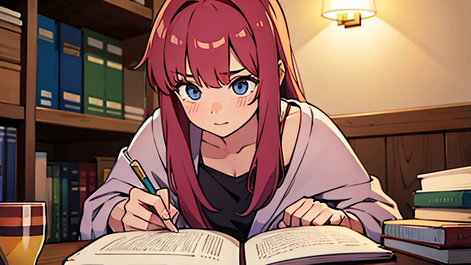 girl night study