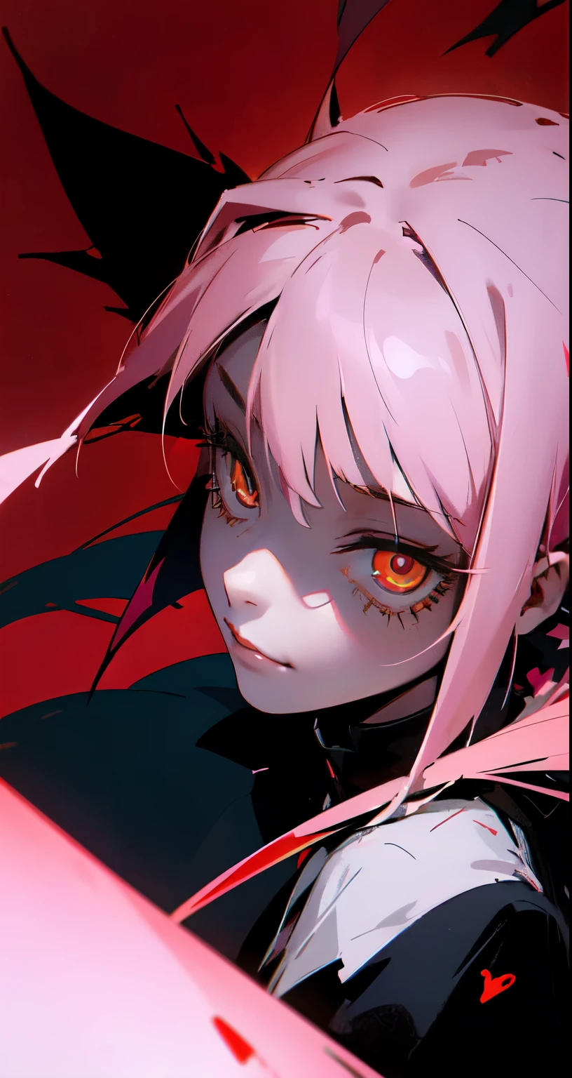 Chica de anime, sarcastic smile,ojos rojos brillantes,los dientes, Arte detallado del anime digital, yandere intrincado, camisa negra, corbata roja, perfil,Gapmoe yandere, Dientes babeantes descubiertos, yandere, Arte de anime limpio y meticuloso, cinematic dark background,Gapmoe yandere Grimdark, Arte detallado del anime, por Kamagurka, Cara de anime enojada altamente detallada, Retrato Gapmoe yandere Grimdark, horror!! Altamente detallado