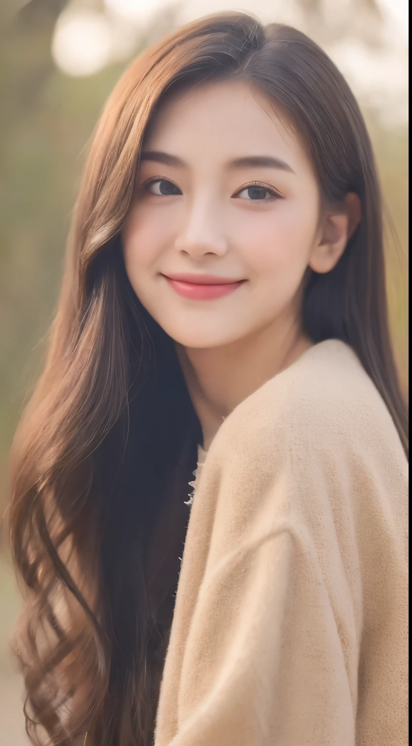 ((highest quality、8k、masterpiece:1.3))、Perfect body beauty:1.4、concentrated:1.2、Skin Texture、Delicate eyes、double eyelid、White skin、Long Hair、Natural look、Average face、natural、Worried brow、cute、round face、Early 20s、Smile、Natural smile、Long-distance photo、