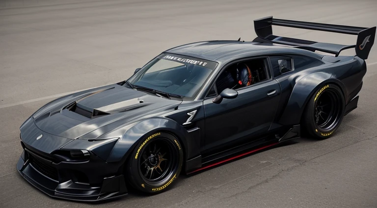 (LB-Works Full Complete: Liberty Walk)、(86 GT)、(Flashy design)、(cyberpunked)、Live-action、in detail、Deep Rim、Wide tires、car park、