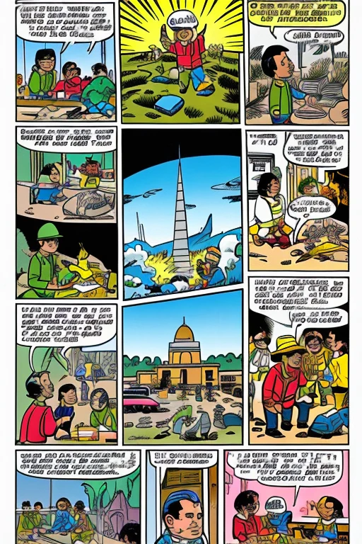 un tipo comic sobre el terremoto 4 de febrero de 1976 en guatemala