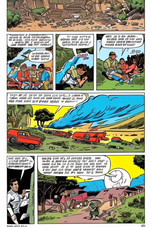 un tipo comic sobre el terremoto 4 de febrero de 1976 en guatemala