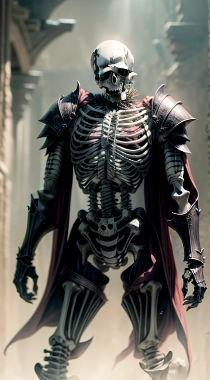 Witness the terrifying sight of the Skeleton Knight,A non-humanoid monster