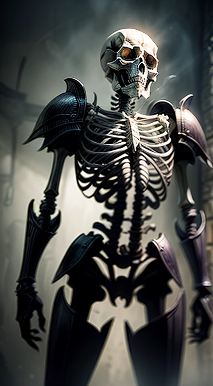 Witness the terrifying sight of the Skeleton Knight,A non-humanoid monster