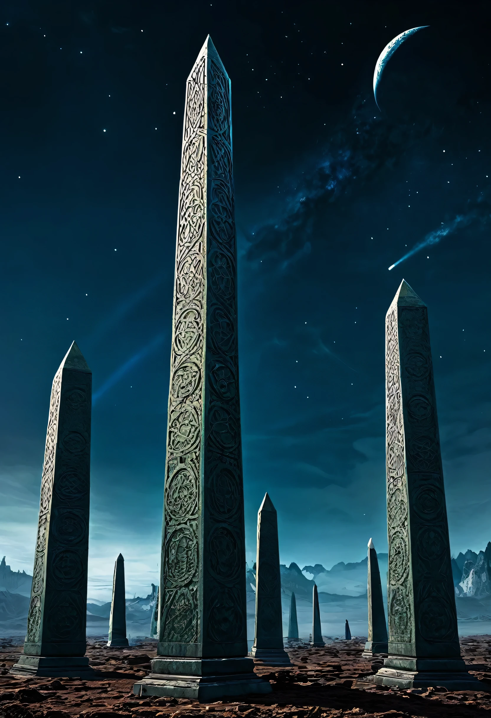 Seven Beyond is a frightening parallel universe: Seven Beyond has a region of four obelisks controlled by the four ancient giants