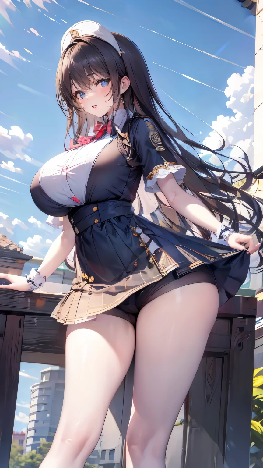 （Very delicate and beautiful：1.2）super model,,Big Breasts,Beautiful breasts,voluptuous,【bike shorts】,,【3girls】,,highest quality, High resolution, 8K,, Large Breasts,, Vivid details, ,Idol Group,mini skirt,Girl kicking,blush,Sweet smile