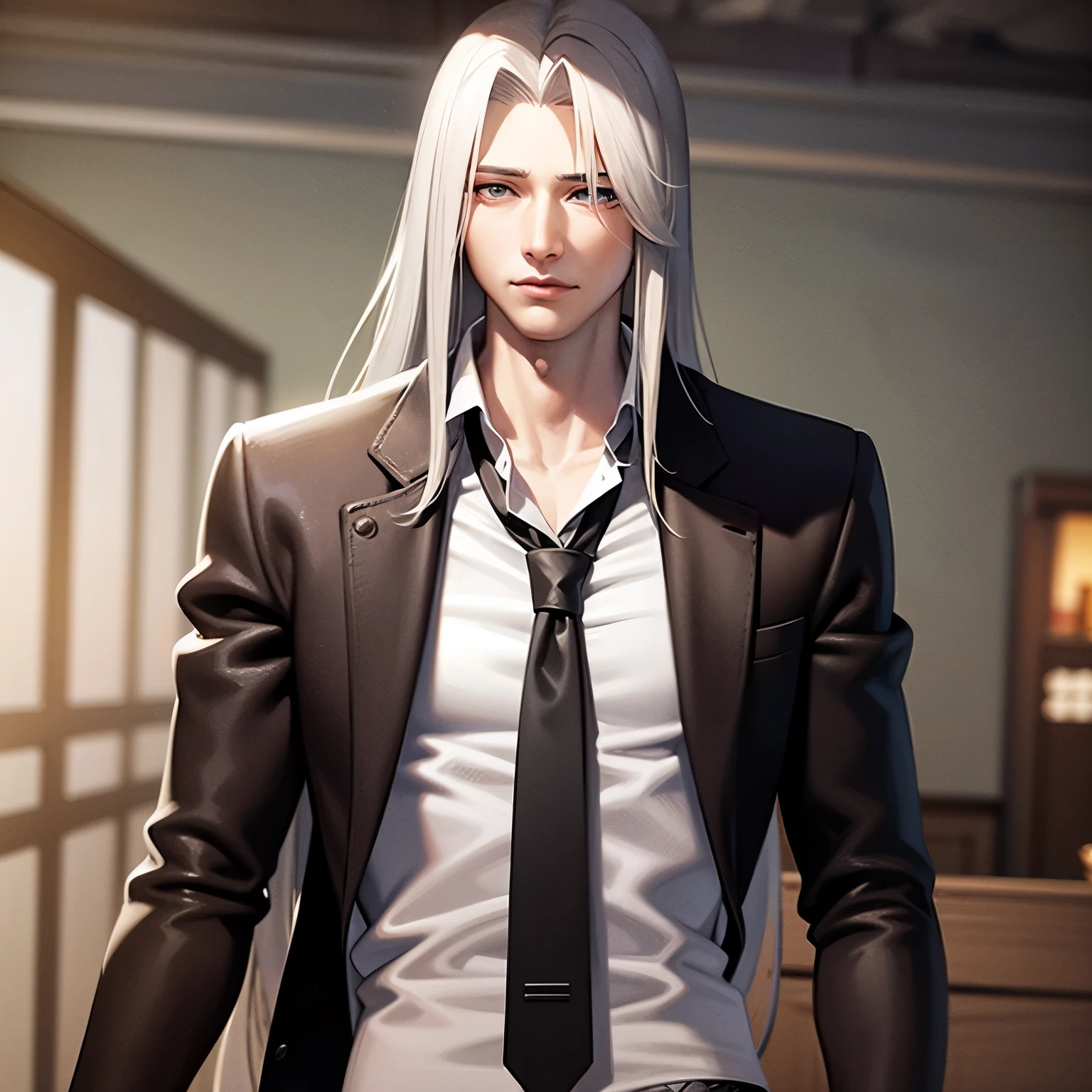 A handsome man like Sephiroth from Final Fantasy VII