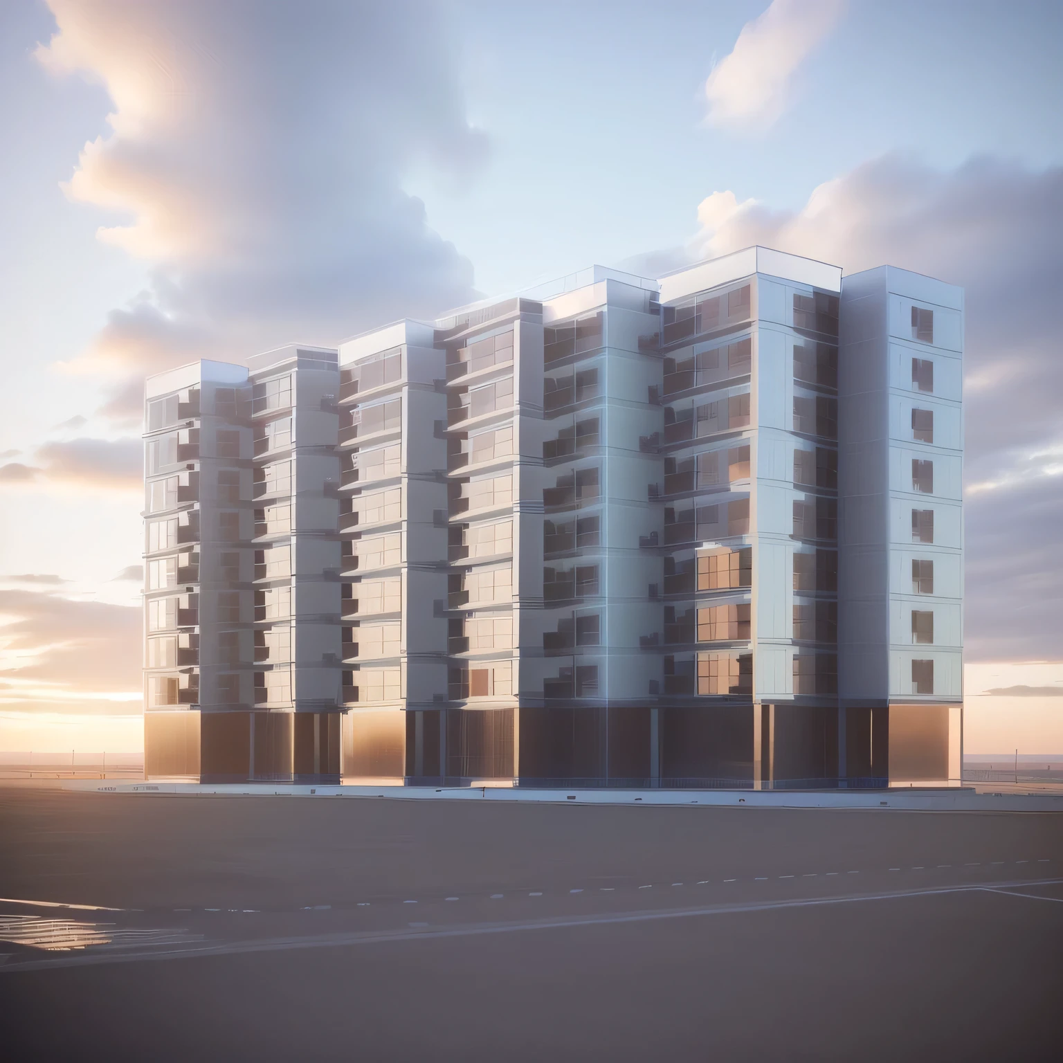 rendering of a tall building with a lot of windows on the top of it, 3 d rendering, 3d rendering, perspective view, architecture render, architectural 3 d render, full building, complex 3d render, complex 3 d render, architectural render, architectural rendering, conceptual, 3 / 4 view, 3/4 view, building facing, architectural concept, elevation view