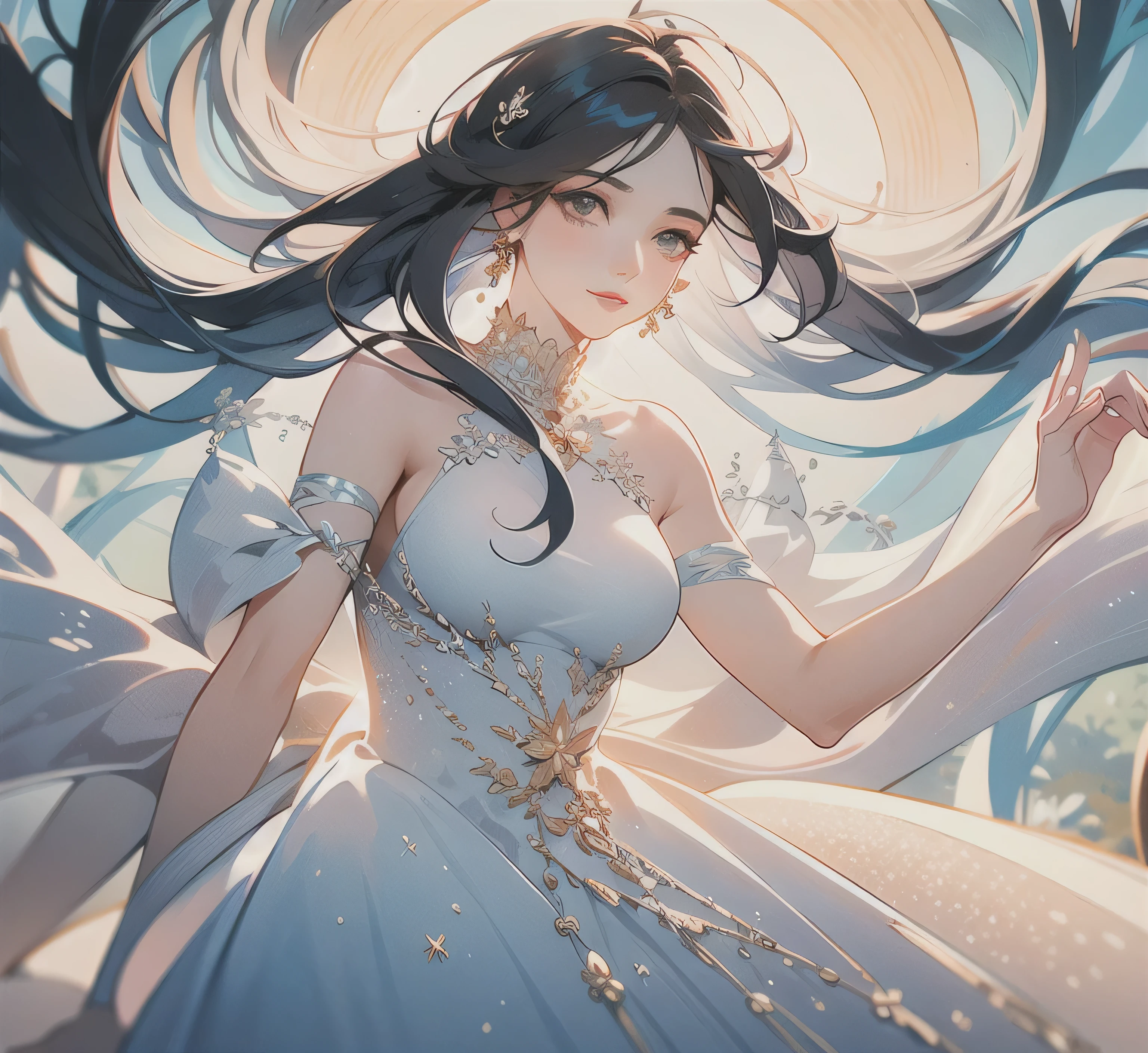 asian girl,beautiful unique beauty,captivating gaze,intricate features,sophisticated makeup,long flowing hair,ethereal presence,natural elegance,traditional dress,historical setting,serene expression,vibrant colors,soft lighting,artistic portrait,studio photography,high-resolution,masterpiece:1.2