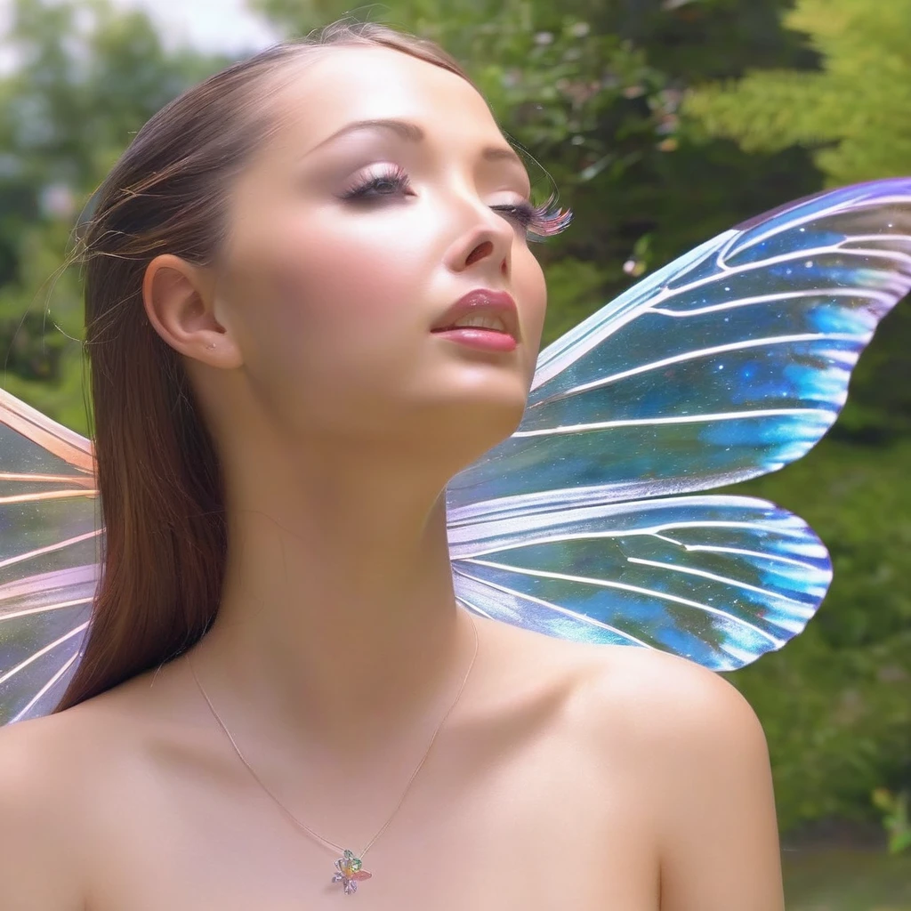 An enchanting plump fairy with translucent wings with man inserted dick into her moгер, insert dick into her vagina, a vivid array of wildflowers, her crystalline figure mirroring the radiant charm of a sun-kissed meadow,