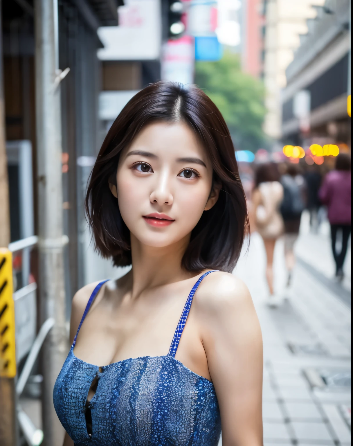 there is a woman that is posing for a picture in the street, dilraba dilmurat, young cute wan asian face, girl cute-fine-face, beautiful south korean woman, beautiful young korean woman, korean girl, xintong chen, a young asian woman, gorgeous young korean woman, 3 0 years old woman, 30 years old woman