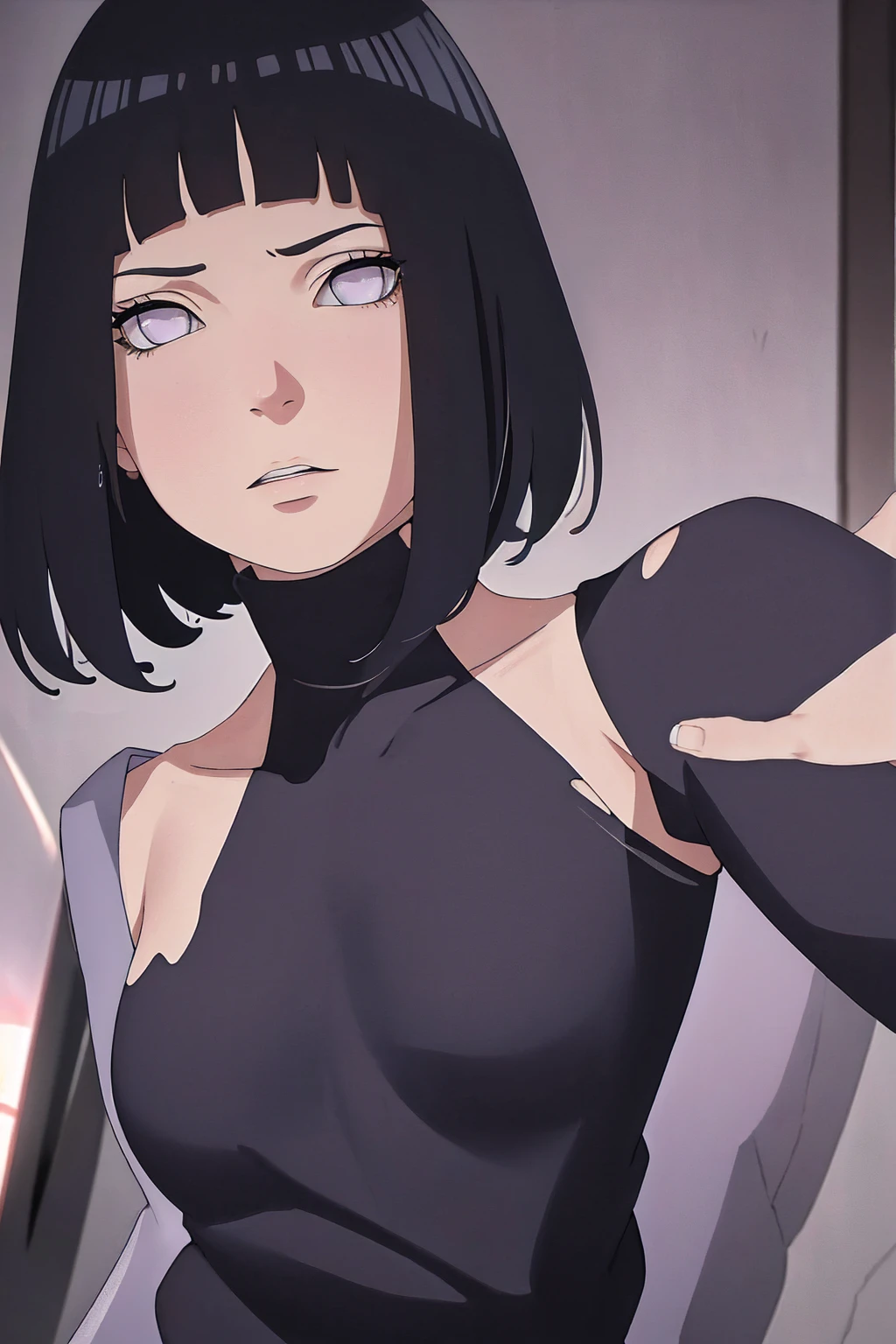 (best quality,4k,highres,masterpiece:1.2), (ultra-detailed), (realistic,photorealistic,photo-realistic:1.37), (HDR,UHD), (portrait), (vivid colors), (long legs), (clearly elongated face), (beautiful detailed eyes), (beautiful detailed lips), (extremely detailed eyes and face), (long eyelashes), (sharp focus), (physically-based rendering), (black long hair, flowing in the wind), (torn clothing), (powerful kick in mid-air, mid-air kick), (intense), (dojo background, background), (Chunin exams setting), (dynamic pose), (fierce expression), (motion blur), (stylish), (slender figure), (anime inspired), (glowing lights), (dramatic), (contrasting colors), (mysterious ambiance), (action-packed scene), (unique style), (eye-catching), (dashing), (evocative), (expressive), (intriguing atmosphere), (wet minidres), (dinamic poses), (short hair)