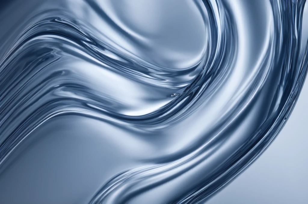 wallpaper, liquid metal, 3D render, a close-up view of a curved, blue and white object that appears to be made of swirling, undulating lines., smooth, masterpiece