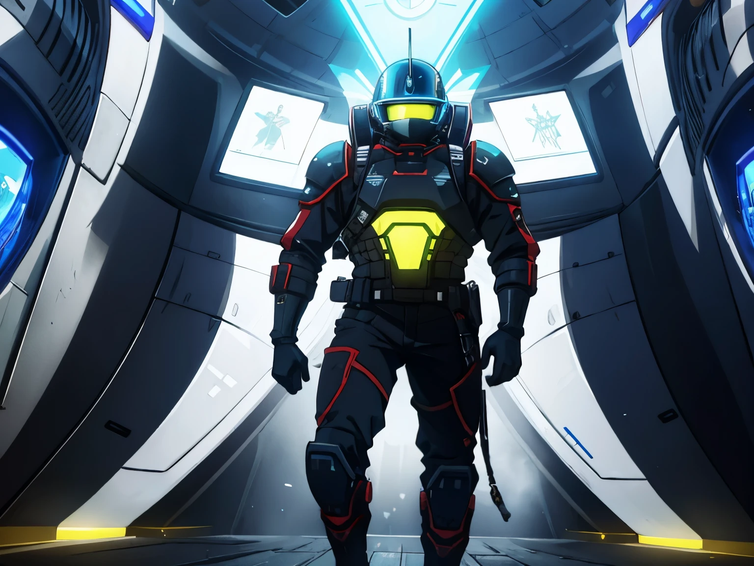 Futuristic soldier armor