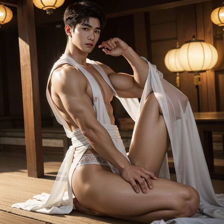 Chinese Men God, Mythology, Chinese odyssy, Handsome young baby face, Topless, Muscles Athlete body, Full Frame, Sexy, Professional Lighting, Hanfu Outfit, Chinese Heaven Background, smooth skin color Underwear, Hanfu Warrior, Hanfu God, Hanfu Male, Hanfu Nobel, Seduce, Sex Appeals, mess curly hair, Alafard man shirtless , muscular body,super handsome, manly, detailed face, manly chin, manly jawline, inspirite by Zhang Han, Cai Xukun, Kim Do-young, Inspired by Bian Shoumin, Inspired by Xiao Yuncong, yihao ren, yanjun cheng, jinyiwei, inspired by Huang Gongwang, xintong chen, Jacket, white thong, white g string ,transparent see through underwear, nice shape bulge form, the dick shape bulge, wet cloth, nice juicy butts, bare butts, open legs, Tattoo chest, tattoo hands, tattoo arms, tattoo belly, clear studio light, night ancient chinese Buddhism temple background, detailed background, fantasy themed, super long big dick masturbate, correct good shape dick, Chinese themed, the best resolution, 8k, Ultra fullHD, look at the viewer, catching eyes,