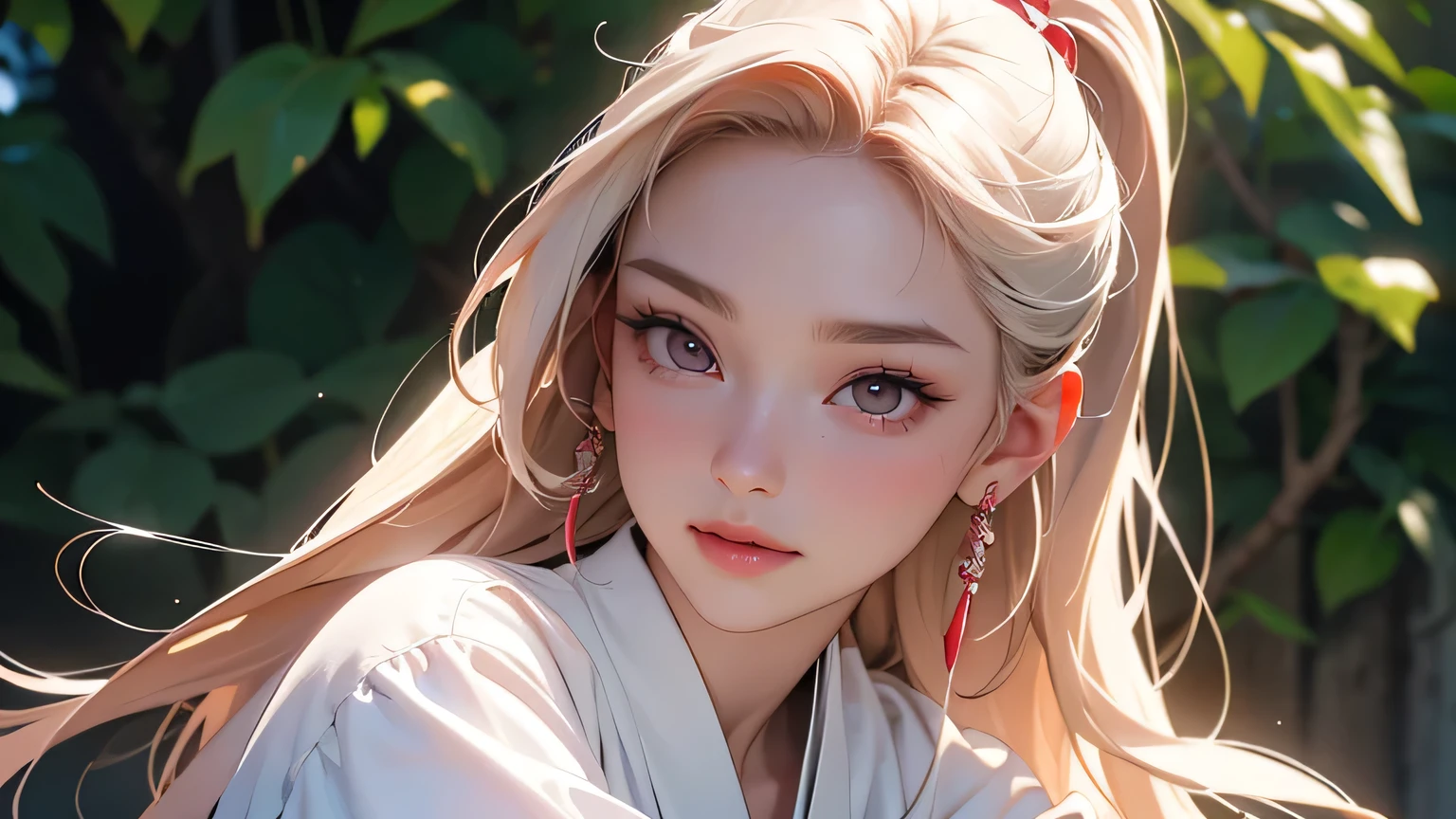 8k, highest quality, super high resolution, 2 women, ponytail and medium length, 21 years old (realism: 1.4), (Japanese famous actress: 1.2), very beautiful, cute, professional photo, very delicate and beautiful , very detailed, very detailed and beautiful girl, very detailed face, very detailed eyes, very detailed skin, very detailed fingers, very detailed nose, very detailed mouth, perfect Anatomy, realistic body, fair skin, shiny skin, slender body, good figure, look at viewer, smile , best quality, high quality, best quality, 8k, highest resolution, high resolution, highest quality, Masterpiece, human body is realistic in every detail, realistic in every detail Realistic skin, realistic face in every detail, realistic in every detail, realistic Lips reproduced in every detail, teeth reproduced in every detail, ears reproduced in every detail, every detail Hair recreated in detail, masterpiece Uta, One Piece \(series\), anime art style, masterpiece, elegant white dress, long red and white hair, one girl, alone, headphones, red eyes, looking at the audience, beautiful face, ((Detailed Face)), closed mouth, midbody, elbow sleeves, eyes visible through the hair, medium chest, V-shaped eyebrows, detailed background, outdoor, beach, sky, (super detailed), (8k, complex), (85mm), light particles, day, full body, (highly detailed:1.2), (gradient), SFW, colorful, (detailed) Background), (Rule of Thirds_Composition:1.3), (Action Policy:1.2), Sunlight, Alone, Sexy Pose