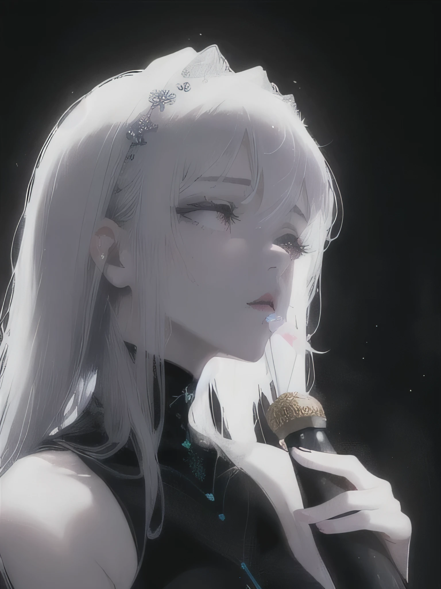 Anime - a style portrait of a woman with white long hair and a black top, Girl with white hair, Perfect white haired girl, Bright Gray Eyes, flowers on hair,( Smart Design, Sharp lines, High sharpness,top quality, very detailed, masterpiece, lighting effects in cinema, 4K )pure White background, I see you
You see me
How pleasant
This feeling
The moment
You hold me
I missed you
I'm sorry
I've given
What I have
I showed you
I'm growing
The ashes
Fall slowly
As your voice
Consoles me
As the hours pass
I will let you know
That I need to ask
Before I'm alone
How it feels to rest
On your patient lips
To eternal bliss
I'm so glad to know
As the hours pass
I will let you know
That I need to ask
Before I'm alone
How it feels to rest
On your patient lips
To eternal bliss
I'm so glad to know
We're swaying
To drum beats
In motion
I'm feeling
My patience
Controlling
The question
I won't speak
We're telling
The stories
Our laughter
He knows me
We're leaving
We're talking
You're closer
It's calming
As the hours pass
I will let you know
That I need to ask
Before I'm alone
How it feels to rest
On your patient lips
To eternal bliss
I'm so glad to know
As the hours pass
I will let you know
That I need to ask
Before I'm alone
How it feels to rest
On your patient lips
To eternal bliss
I'm so glad to know
The night will hold us close
And the stars will guide us home
I've been waiting for this moment
We're finally alone
I turn to ask the question
So anxious, my thoughts
Your lips were soft like winter
In your passion, I was lost
As the hours pass
I will let you know
That I need to ask
Before I'm alone
How it feels to rest
On your patient lips
To eternal bliss
I'm so glad to know
As the hours pass
I will let you know
That I need to ask
Before I'm alone
How it feels to rest
On your patient lips
To eternal bliss
I'm so glad to know
As the hours pass
I will let you know
That I need to ask
Before I'm alone
How it feels to rest
On your patient lips
To eternal bliss
I'm so glad to know
As the ho