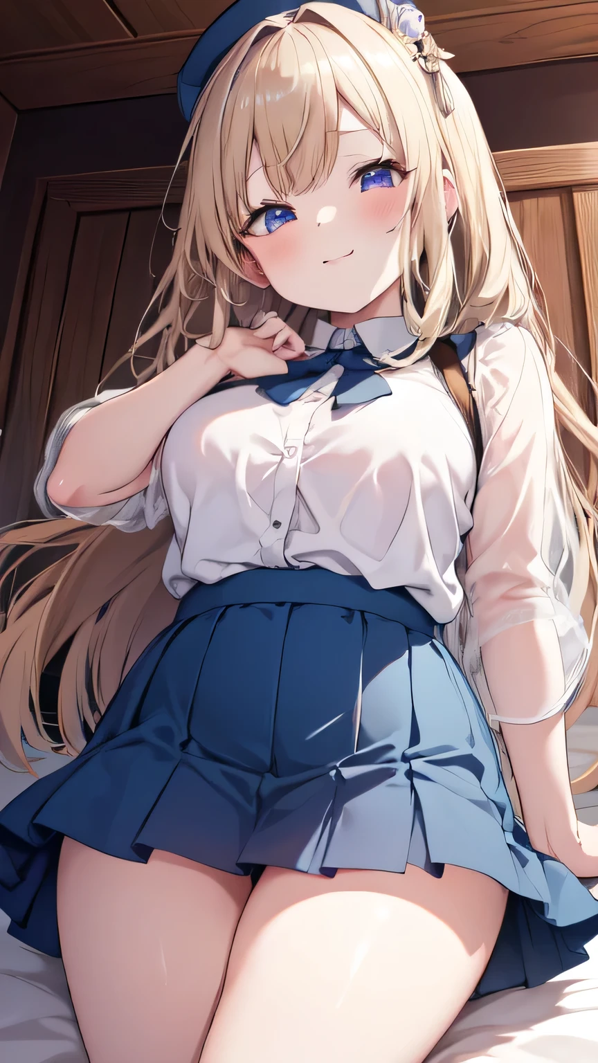 Very detailed、(8k, RAW Photos, highest quality, masterpiece:1.2), (Very detailed 8k wallpaper),shape、Professional Lighting,Sharp focus, Written boundary depth、
Browsing Caution、Clear Eyes、Perfect Anatomy、With a girl、blonde、、、、15 years old、No sleeve、、denim micro mini skirt,、,Her plump thighs are in full view、Sleeping in bed、From below