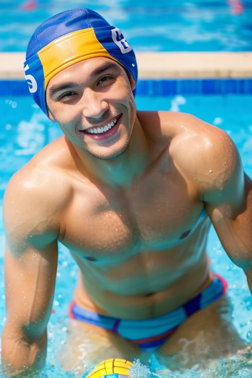 male Age 20 water polo asian handsome smile