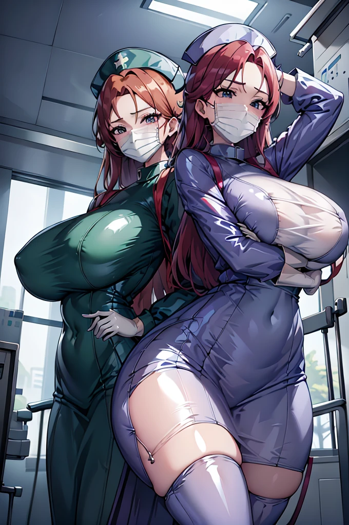 nurse uniform,hospital, latex nurse suit,nurses,busty,elbow gloves,labcoat,red hair woman,white eyes , gigantic ,medical instruments,asian nurse,two nurses,speculum,examination room,oversize ,big ass ,strap on, lay on table ,legs spreaded,giving birth,gyno chair , dentist,Milf,latex,green uniform