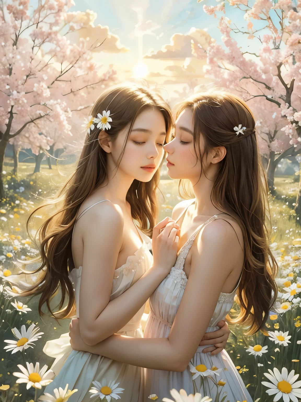 超高分辨率,tmasterpiece,Girl child,ellegance,Prairie Benz,the setting sun,blissful