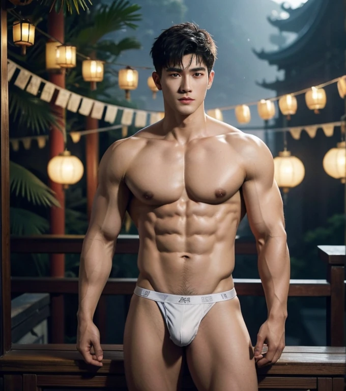 Chinese Men God, Mythology, Chinese odyssy, Handsome , young baby face, Topless, Muscles, Athlete body, Full Frame, Sexy, Professional Lighting, Hanfu Outfit, Chinese Heaven Background,white g string Underwear, white transparent thong , Sexy big bulge form sick shape, manly Warrior, Hanfu God, Hanfu Male, Hanfu Nobel, naked, Seduce, Sex Appeals, Alafard man shirtless carrying a wet transparent coast, muscular body, handsome, manly, inspirite by Zhang Han, Cai Xukun, Kim Do-young, Inspired by Bian Shoumin, Inspired by Xiao Yuncong, yihao ren, yanjun cheng, jinyiwei, inspired by Huang Gongwang, xintong chen, Jacket, wearing japanese thong ,nice butts,naked, long big dick, erection, Tattoo chest, tattoo hands, tattoo arms, tattoo belly, clear studio light, night ancient chinese Buddhism temple background, detailed background, fantasy Chinese themed, the best resolution, 8k, Ultra fullHD, look at the viewer, catching eyes,