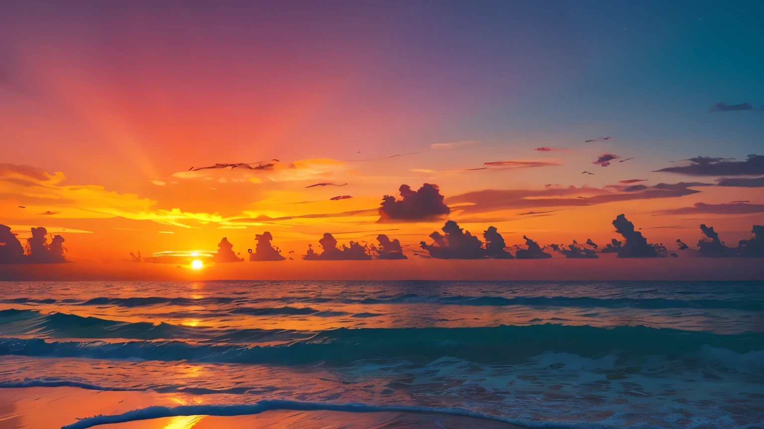 tropical flowers and leaves against a sunset over the ocean, floral sunset, Just a joke, sunsetのイラスト, tropical mood, tropical flowers, tropical atmosphere, 色鮮やかなsunset, tropical paradise, blooming tropical flowers, sunset, tropical, Chill Hop, Vibrant sunset, ヴェイパーウェイヴのsunset, Sunset Mood, sunset色, Beautiful Art UHD 4K, Adobe Illustrator Art, colorful aesthetic