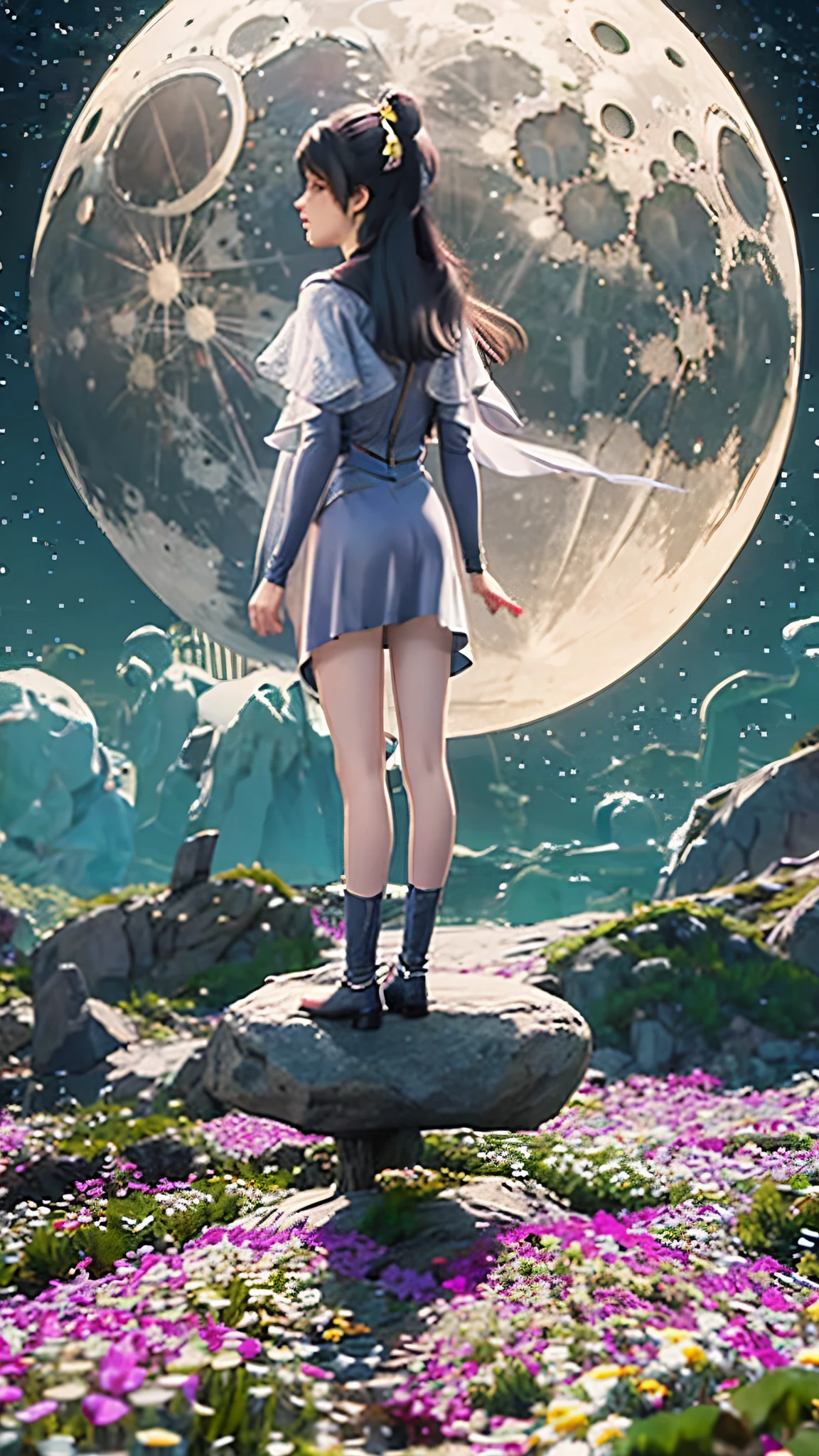 (()), find more ideas about moon wallpaper, Wallpaper Girls, silhouettes and moon in this collection Wallpaper Girls silhouettes, Silhouette Art, The art of math, Silhouette background, cute wallpaper, Just wallpaper, people, 1 Girl, Solitary, moon, Long hair, full moon, Anime minimalism