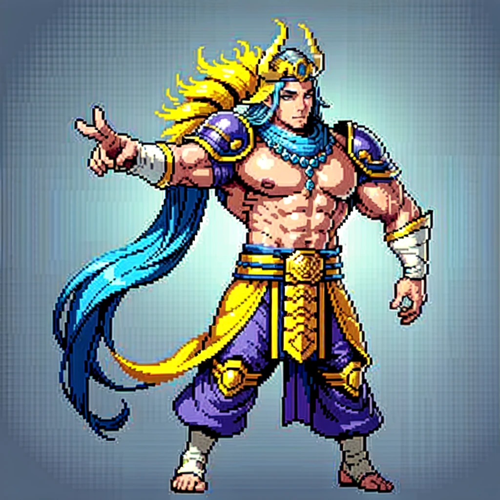 (masterpiece, top quality, best quality), pixel,pixel art,1man,muscle,joseon prince,korean culture,yi sun shin,full body