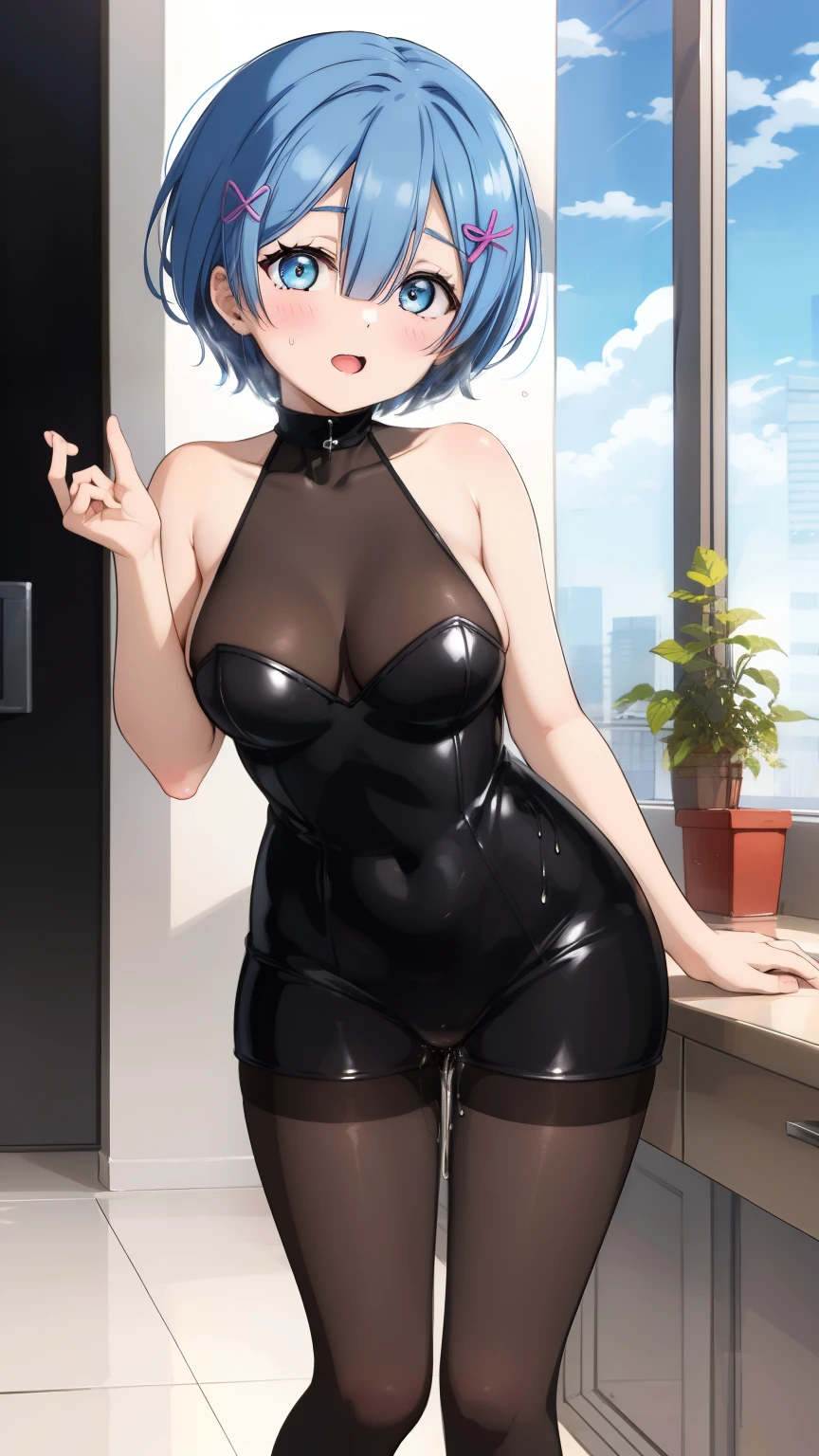 Rem of Re:zero、Light blue hair、short hair、Tabletop、High resolution、many girls several girls、A large number of people、many cute girls、Big and ample breasts、Naughty body、See-through、throw、、whole body、Are standing、Look up at me、Confused face、blush、Embarrassing、Excited、White Breath、Black Pantyhose、Female Form&#39;Private parts are clearly visible、I can see your nipples、White shirt、Navy Check Skirt、Micro Mini Skirt、Very short skirt、Bakery、Outside the store、spring、Cherry tree、SakuraFubuki、Many people々々々々々々々、In the crowd、Bare Chest、Show me your breasts、Superior、A lot of milk comes out of the nipples、Breast milk squirting from nipples、Cat ear maid outfit、Blue Gingham Maid Outfit、Bangs covering one eye、Pink hairpin、whole bodyポートレート、
Vibrator in knee socks、Love juice drips from between her legs