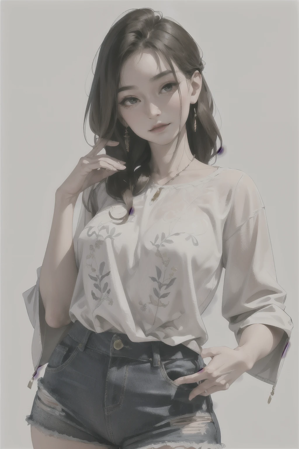 (masterpiece:1.2, highest quality), (Highly detailed face, live-action, Realistic Skin, Realistic body, Intricate details), alone, 1 Mature Woman, casual,