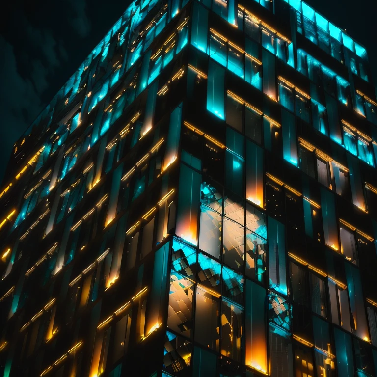 arafed view of a tall building with many The windows are lit up., tall The windows are lit up., Architectural Photographygraphy, Architectural Photographygraph, Architectural Photography, Beautifully illuminated building, Architectural shots, Architectural Photography, Nightlife Buildings, Dark buildings, Architectural Photography, Modern Glass Building, Abstract façade of a building, coper cladding, office building, Glowing Windows, The windows are lit up.