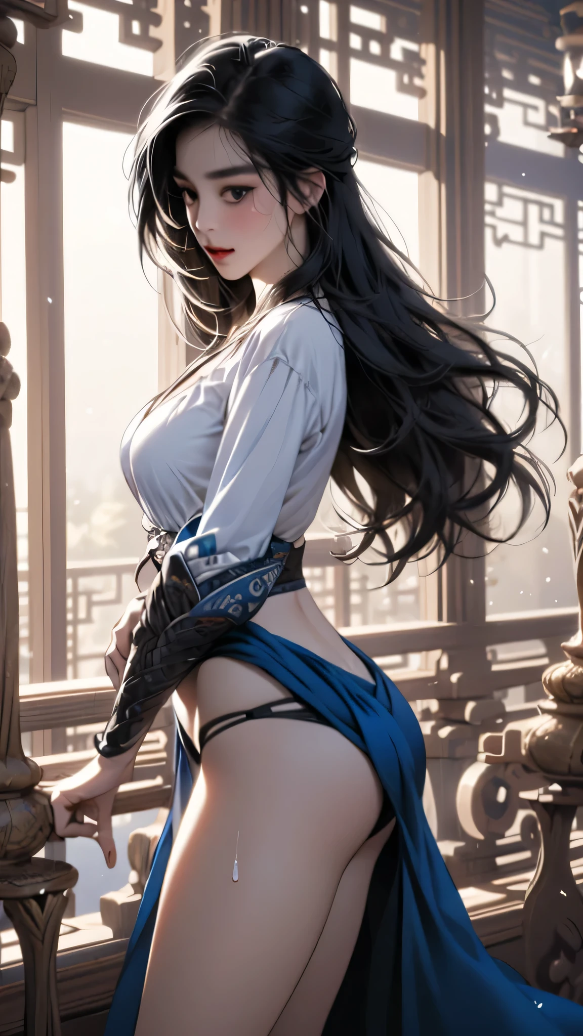 masterpiece、highest quality、Realistic、(Ultra-realistic), (Awareness-raising), (High resolution), (8k), (Very detailed), (The best Awareness-raisingns), (Beautiful and fine details), (highest quality),( Laughter)、 (Ultra-detailed), (masterpiece), (wallpaper), (Detailed face) 、lightly open-mouthed、Sticking out tongue、Laughter,(Underarm),( Laughter),Plump,alone,Luxury Bedroom、(Wearing a silk open-neck shirt), Sweaty, (Camel Toe)、(C-cup breasts with firmness)Simple living room, Well-maintained white teeth、Ultimate beauty、Sweaty、Cleavage、belly button、Underarm、Beautiful female hands、Brown eyebrows、Captivating look、Sexy panties、Angel Lip、age Girls、short hair、Butt、Perfect Fingers、Abdominal muscles、lightly open-mouthed、Professional Lighting、Vacant rooms、Arms outstretched、((Front shot))、