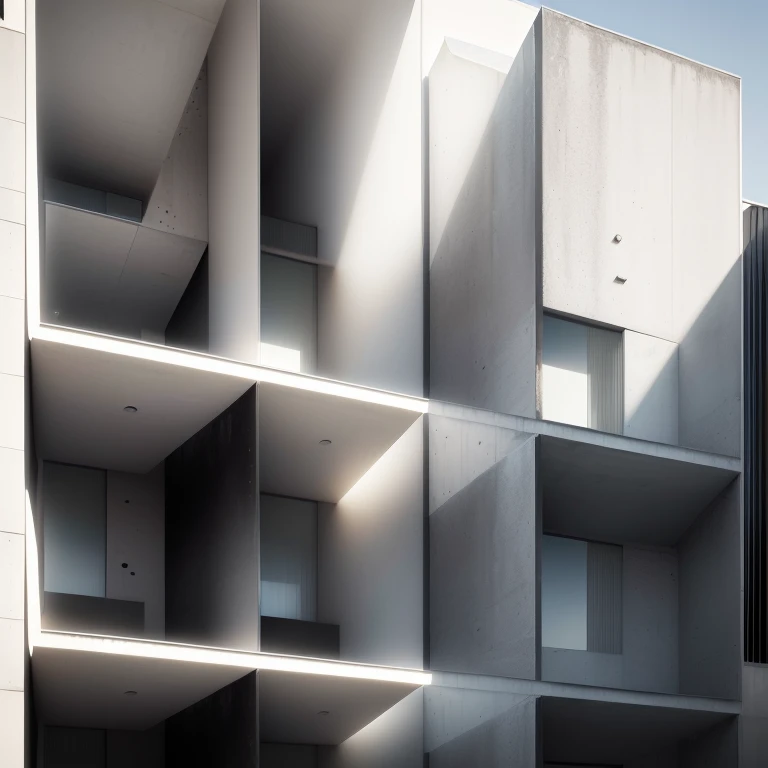 A building in Al-Afed with multiple balconies and parking spaces, Abstract façade of a building, Concrete architecture, Architectural Photography, Minimalist architecture, High quality architectural art, Concrete Building, vertical architecture, Concrete House, minimal structure, Cubism Brutalism Architecture, Architectural Photographygraphy, Minimalistic architecture, Arch Daily, Architectural Photography, Impossible STIJL architecture, Architectural Photographygraph, Architectural Photography