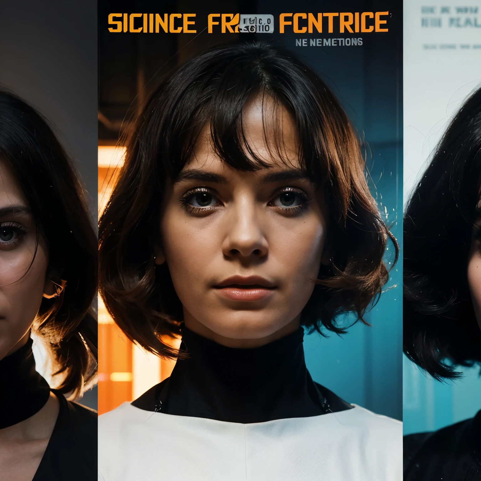 Design three different covers in a theme for a science fiction novel would like something akin to pulp science fiction of the 1970s and 1980s. Illustration