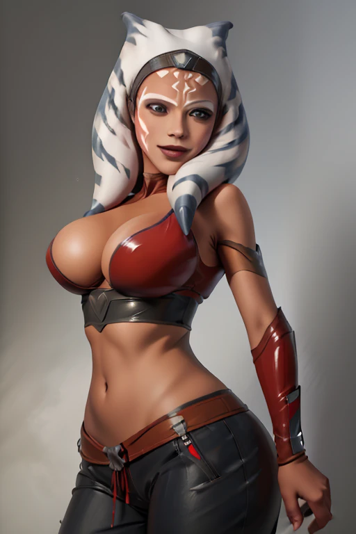 8K,L,Super beautiful ahsoka , big and full breasts,big smile,Super beautiful(Like the real thing)black and red sportina outfit,black and red sporty pants,　Sexy,deviantart artstation cgscosiety, 3Dレンダリングcharacter art8 K, Alena Aenami and Artgerm, Wojtek Füss, trending on Artstation 8k, trending on artstation hd, Adventure hyper realistic rendering, Perfect body with realistic shading, photorealistic perfect body, Ultra - High resolution,Super high resolution,surreal,fantasy art,character art,high quality,Sexy,Brown-haired shorthair,strongly cracked abdominal muscles,muscular slim body,muscular slender lower body,
