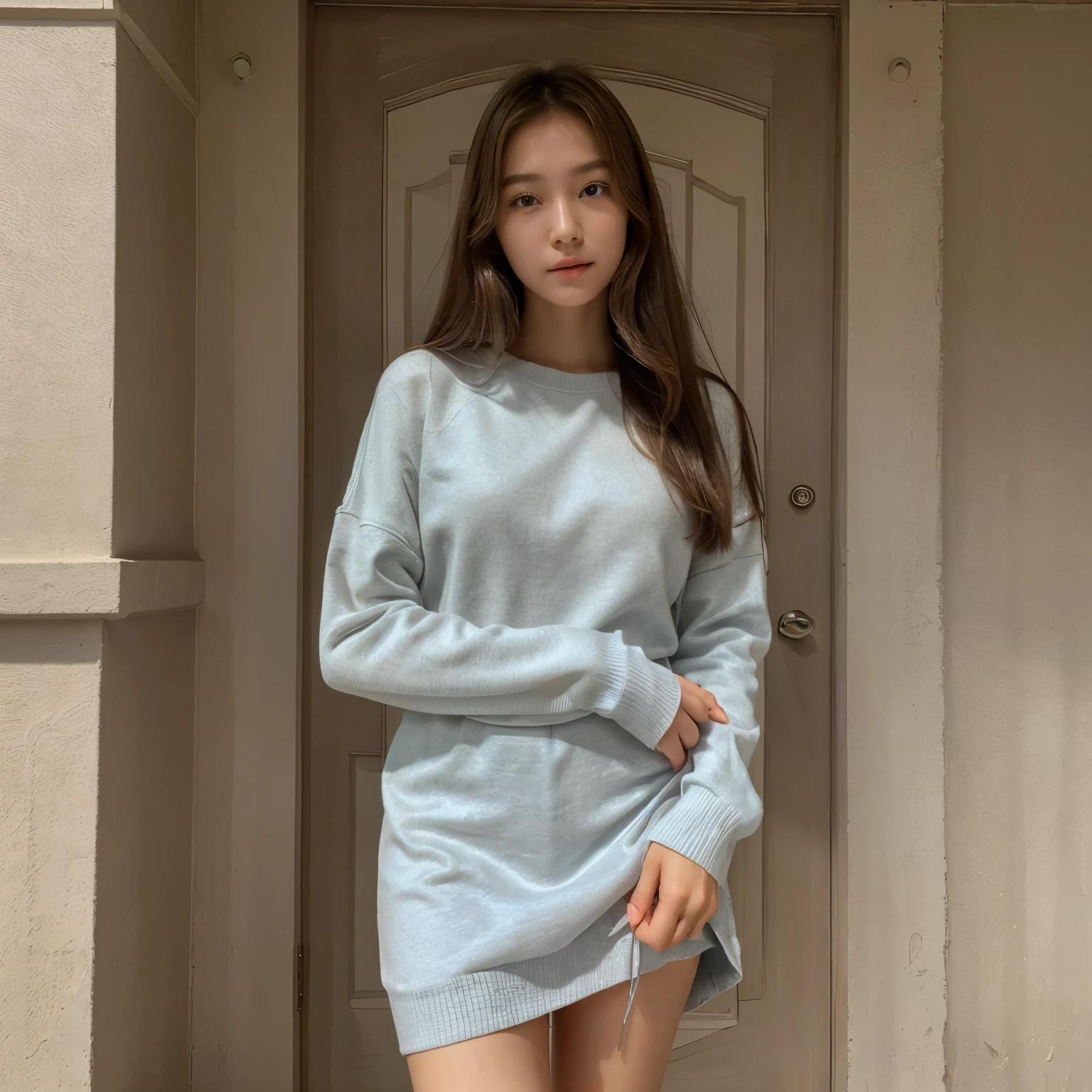 (Masterpiece)1.5 Girls, Beautifull Face, Beautifull Body, Long Leg, Long Hand, With Long tight Skirt, Quiet Face, With Sweater Clothes, Cute Face,stick out tongue while Sad
, Long Leg, Long Leg, Long Leg, Tongue, Open Leg, Beautifull, Beautifull Face, Korean Face